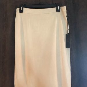 Suede pencil skirt